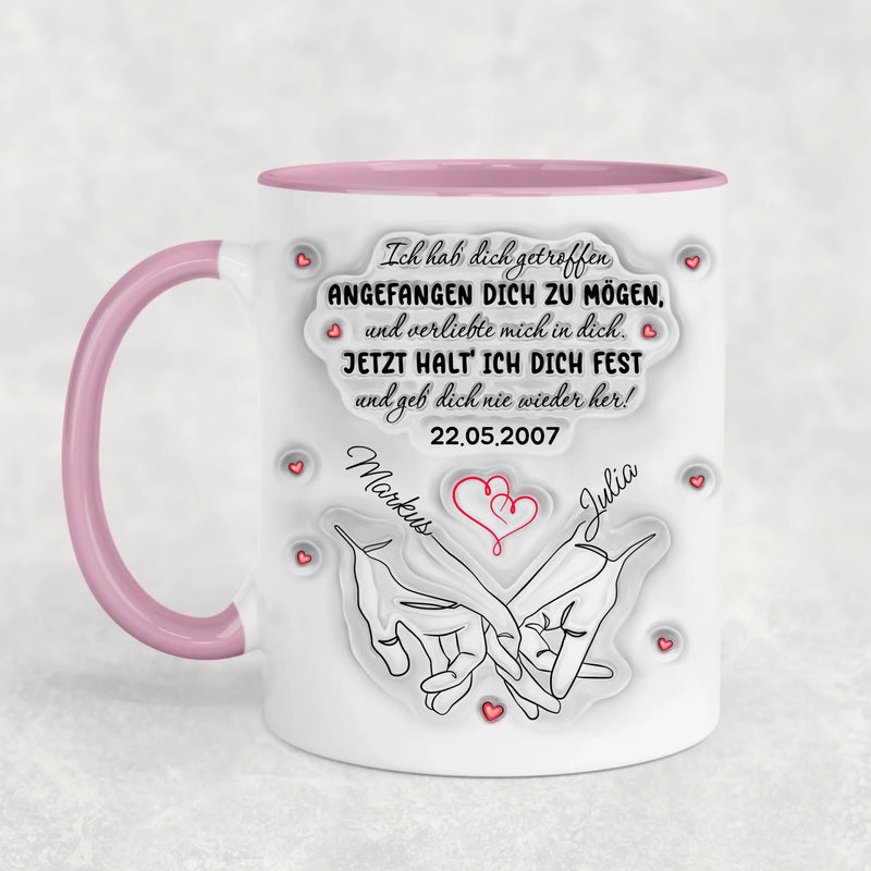 Liebesgeschichte - Personalisierte Tasse