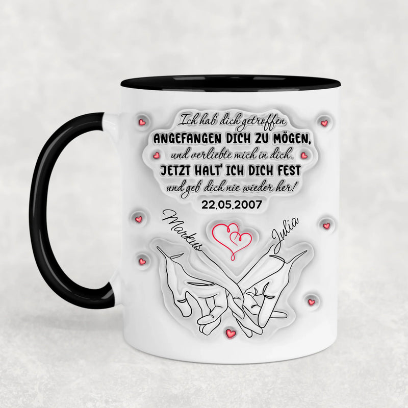 Liebesgeschichte - Personalisierte Tasse