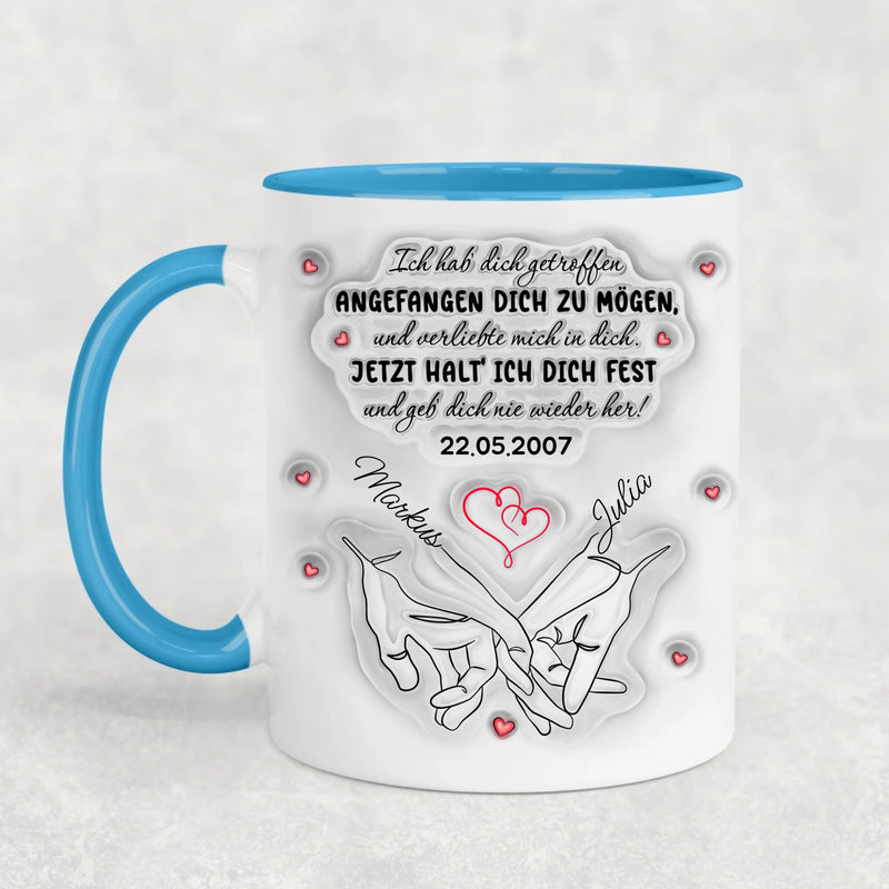 Liebesgeschichte - Personalisierte Tasse