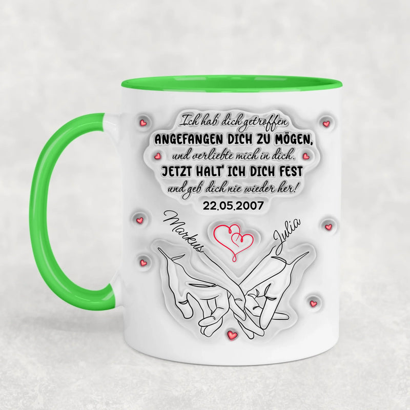 Liebesgeschichte - Personalisierte Tasse