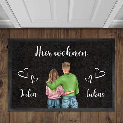 Pärchen - Personalisierte Fußmatte