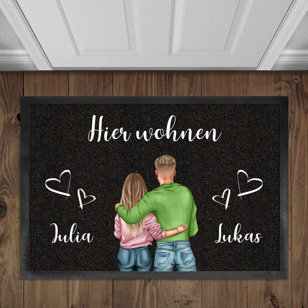 Pärchen - Personalisierte Fußmatte