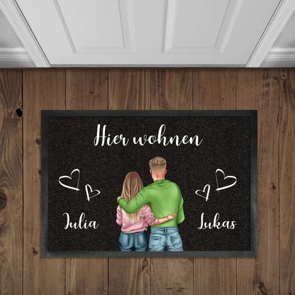 Pärchen - Personalisierte Fußmatte