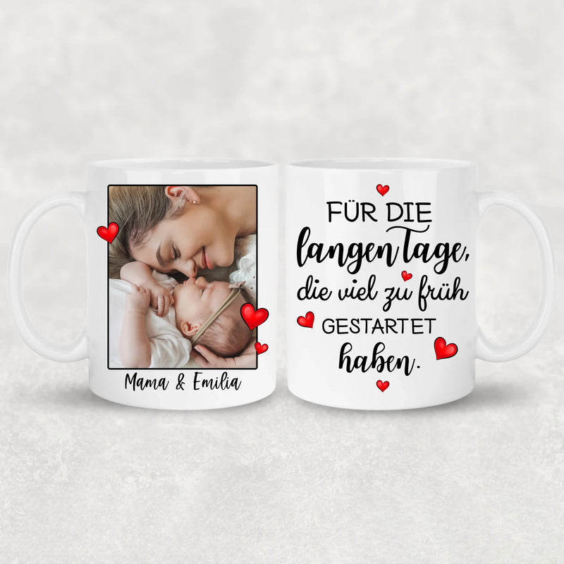 Lange Tage - Personalisierte Tasse