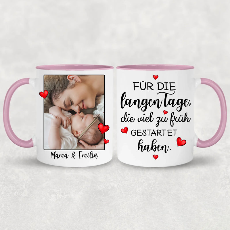 Lange Tage - Personalisierte Tasse