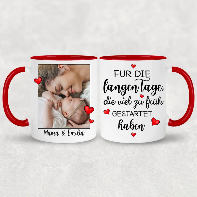 Lange Tage - Personalisierte Tasse