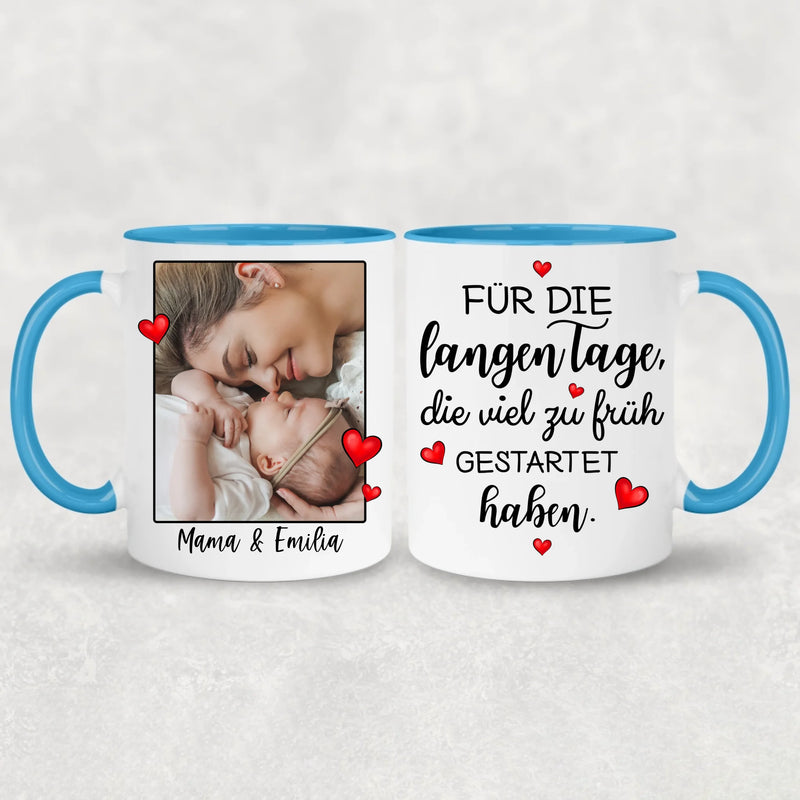 Lange Tage - Personalisierte Tasse