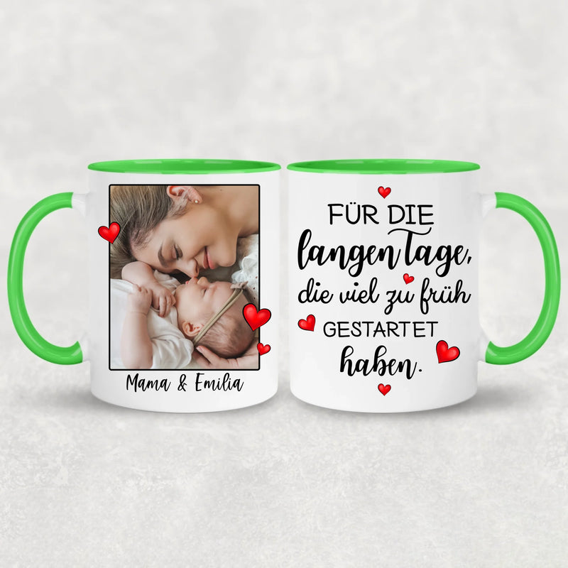 Lange Tage - Personalisierte Tasse