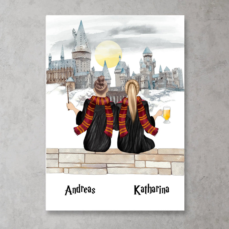 Zauberinnen/Zauberer - Personalisiertes Poster