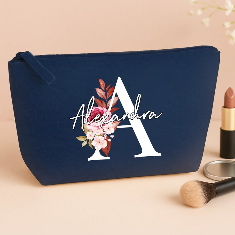 navy small cosmetic bag store