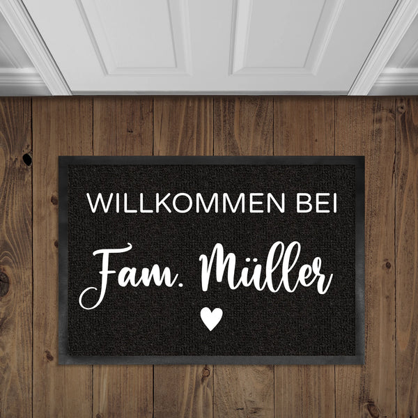 Willkommen - Personalisierte Fußmatte
