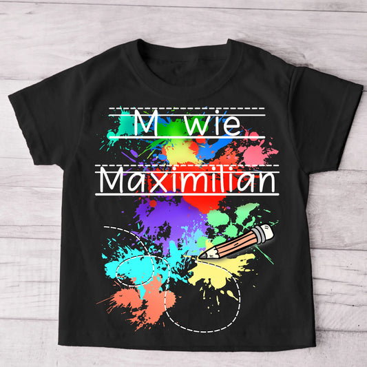 Leren schrijven - Gepersonaliseerd kinder T-shirt 