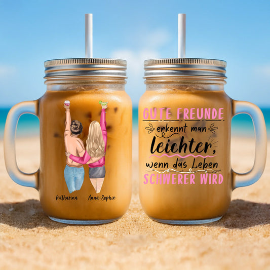 Best friends forever - Personalisiertes Henkelglas