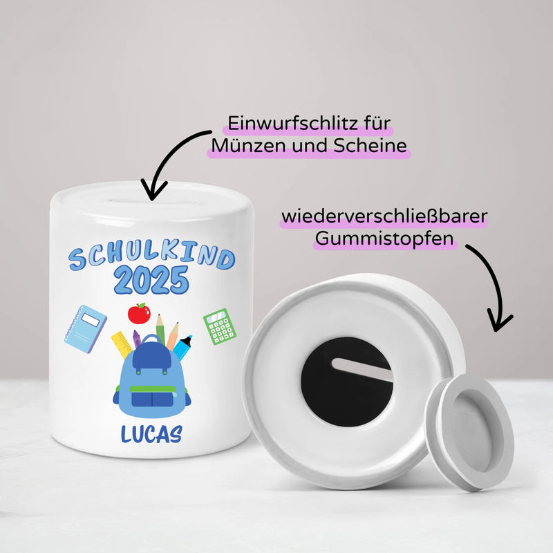 Schulkind - Personalisierte Spardose