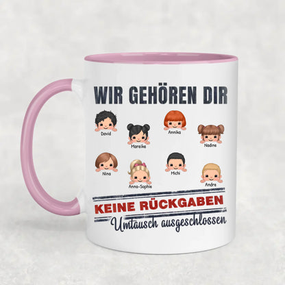 Wir gehören dir - Personalisierte Tasse
