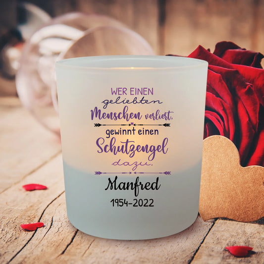 Einen geliebten Menschen - Personalisiertes Teelicht
