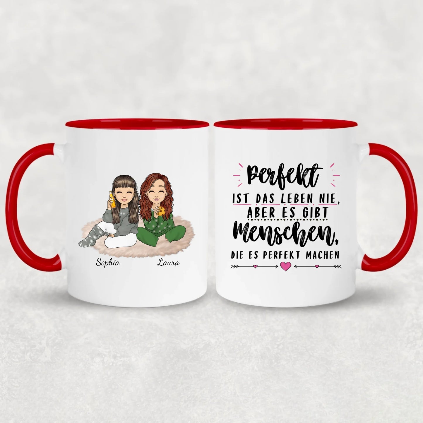 Herzensmenschen - Personalisierte Tasse