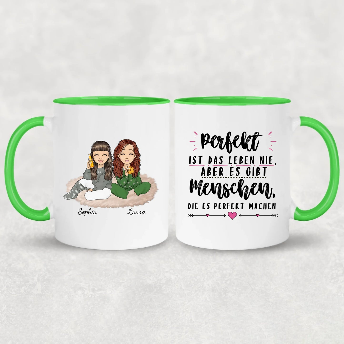 Herzensmenschen - Personalisierte Tasse