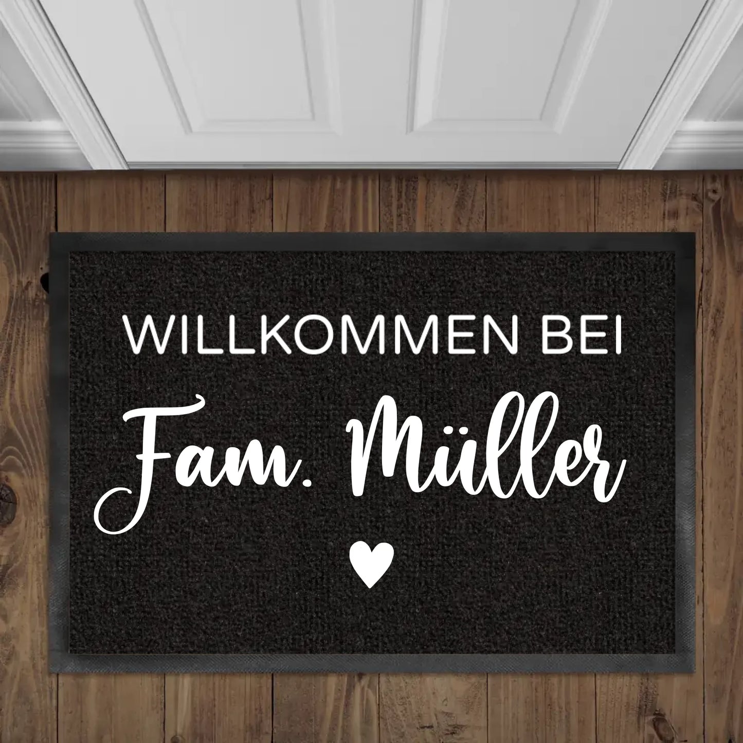 Willkommen - Personalisierte Fußmatte