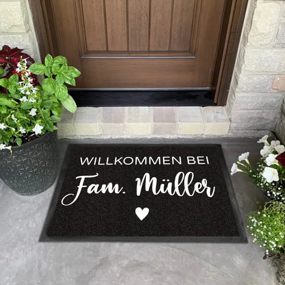 Willkommen - Personalisierte Fußmatte