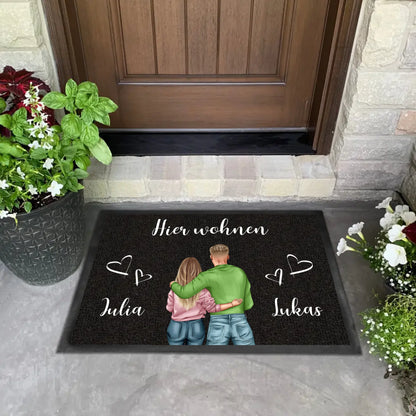 Pärchen - Personalisierte Fußmatte