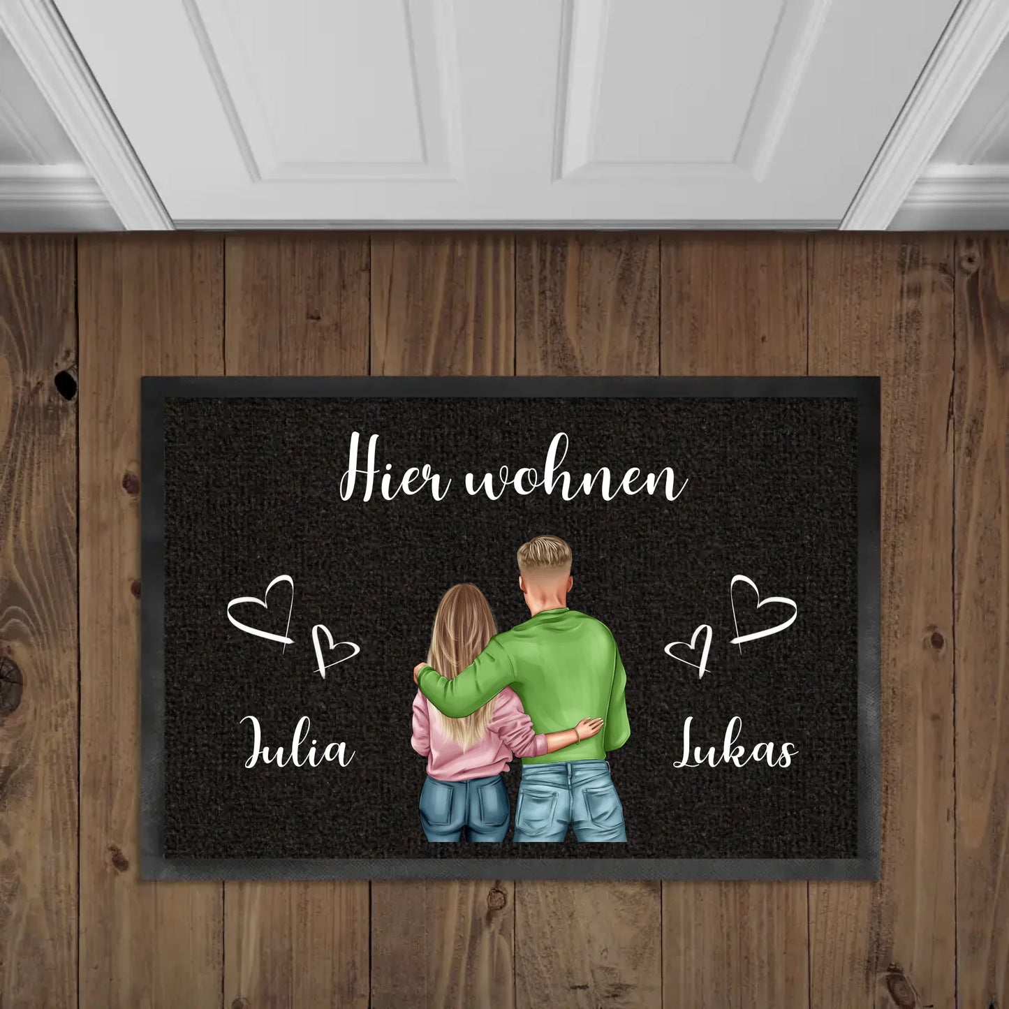 Pärchen - Personalisierte Fußmatte