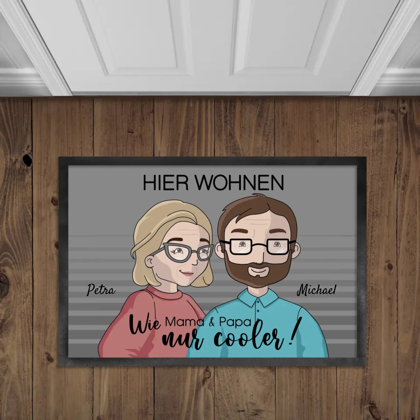 Elternregeln enden hier - Personalisierte Fußmatte