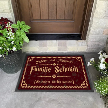 Zauberer sind willkommen - Personalisierte Fußmatte