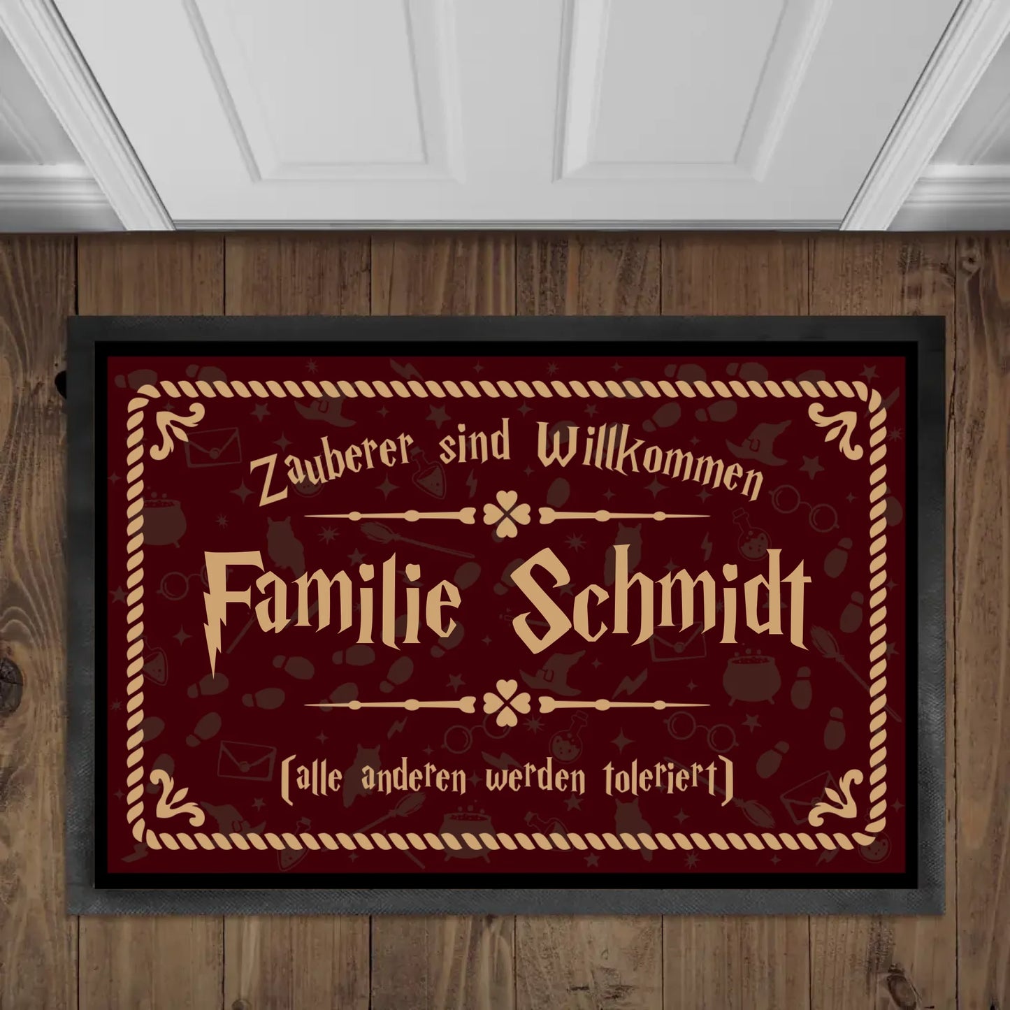 Zauberer sind willkommen - Personalisierte Fußmatte