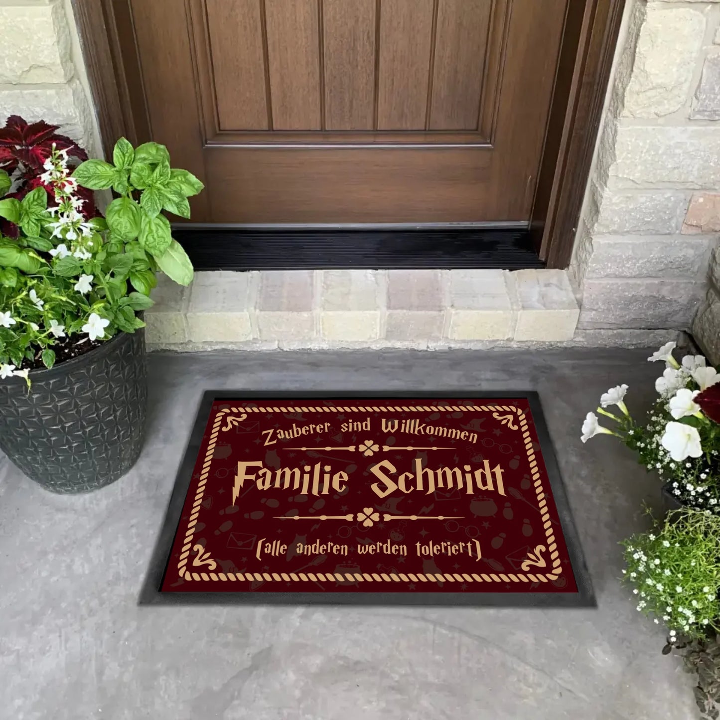 Zauberer sind willkommen - Personalisierte Fußmatte