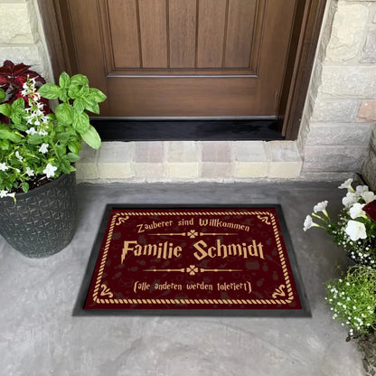 Zauberer sind willkommen - Personalisierte Fußmatte