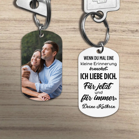 Kleine Erinnerung - Personalisierter Metall-Schlüsselanhänger