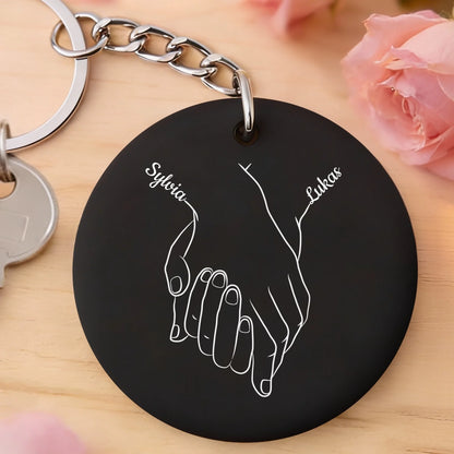 2_store_single_black_round_key_chain