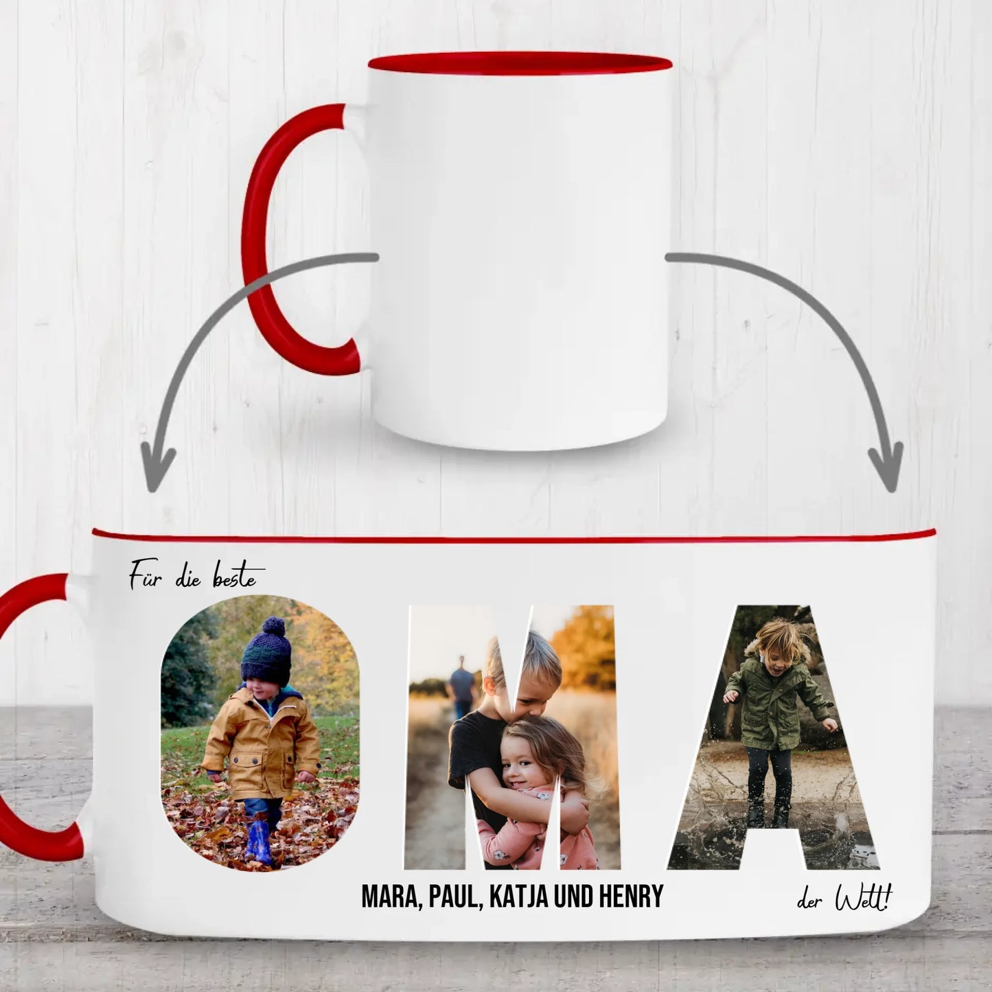 Mug red whole printarea