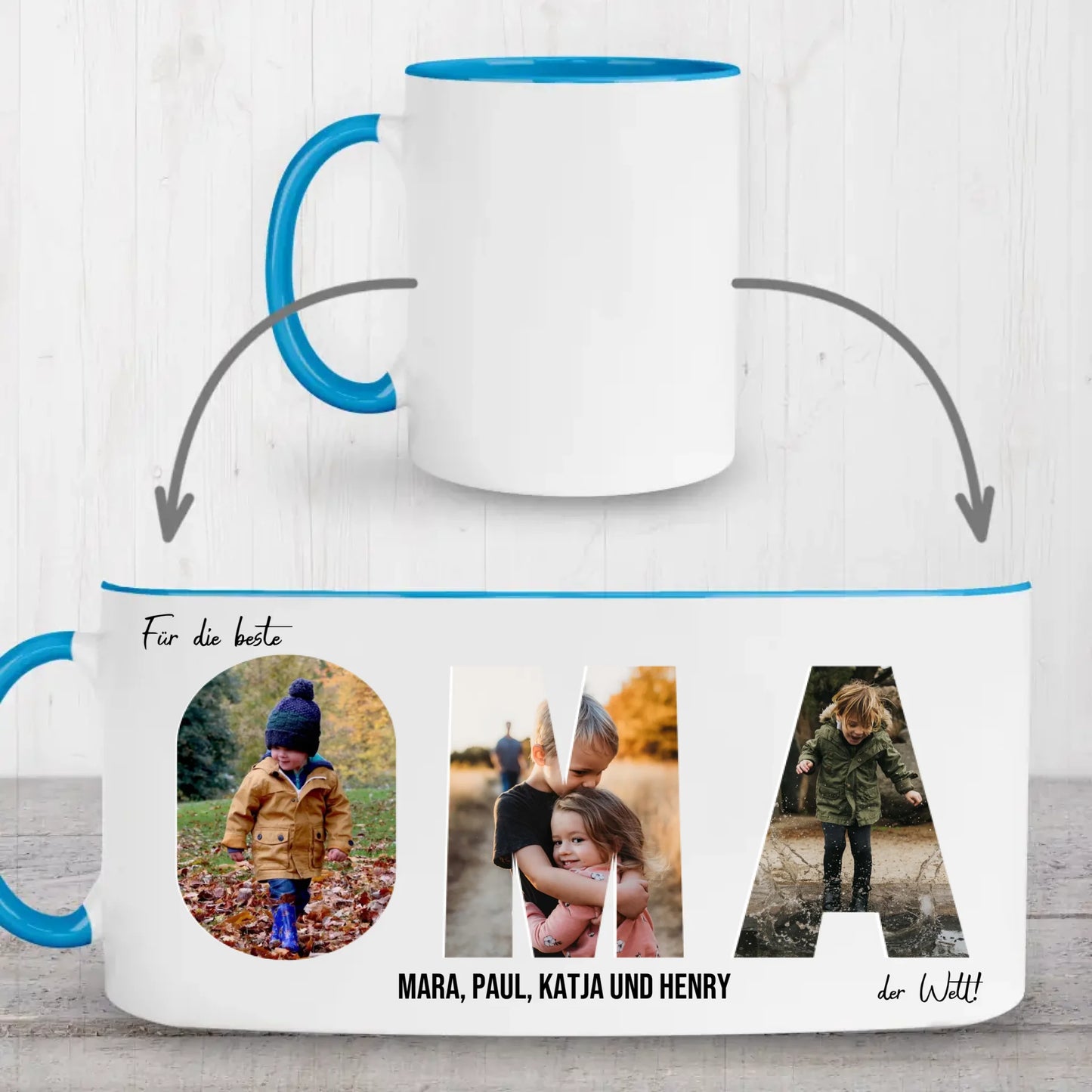 Mug blue whole printarea