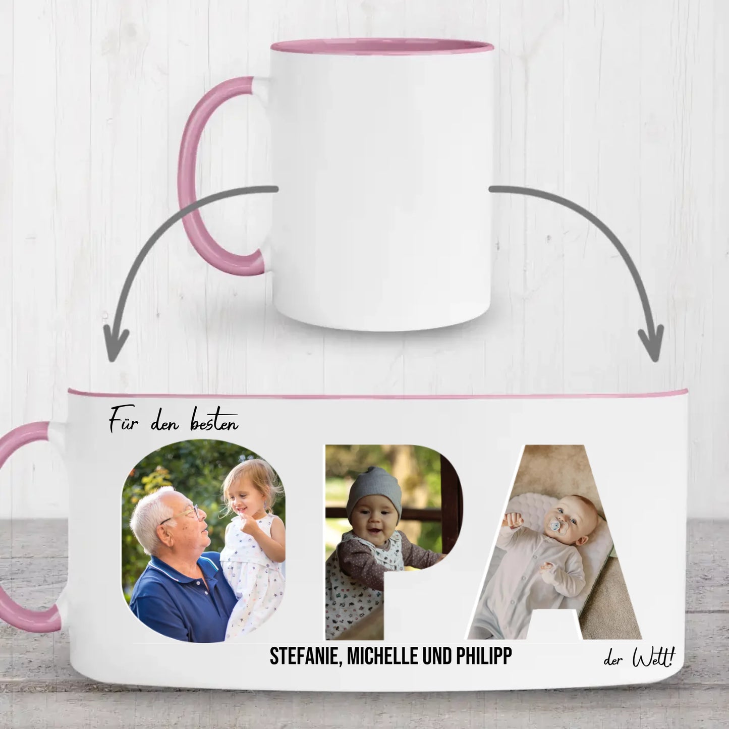 Mug pink whole printarea