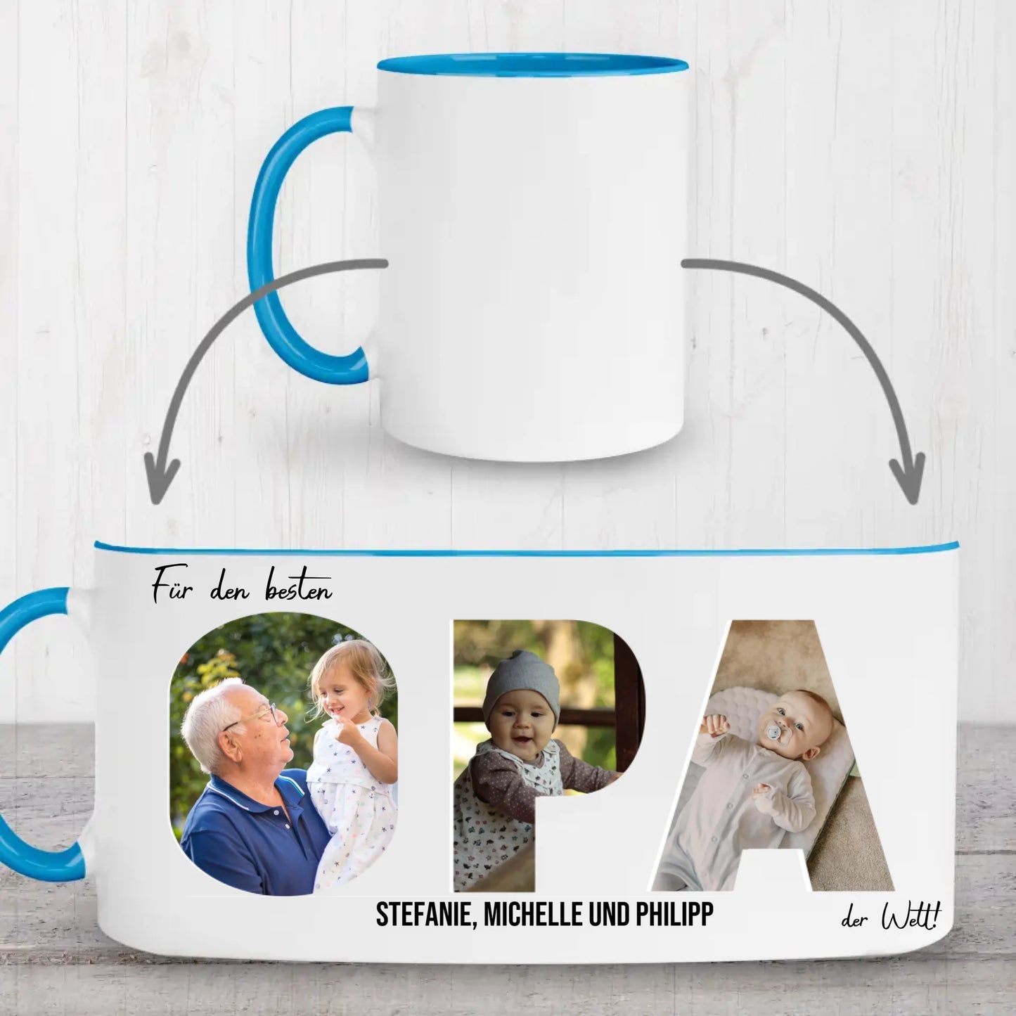 Mug blue whole printarea