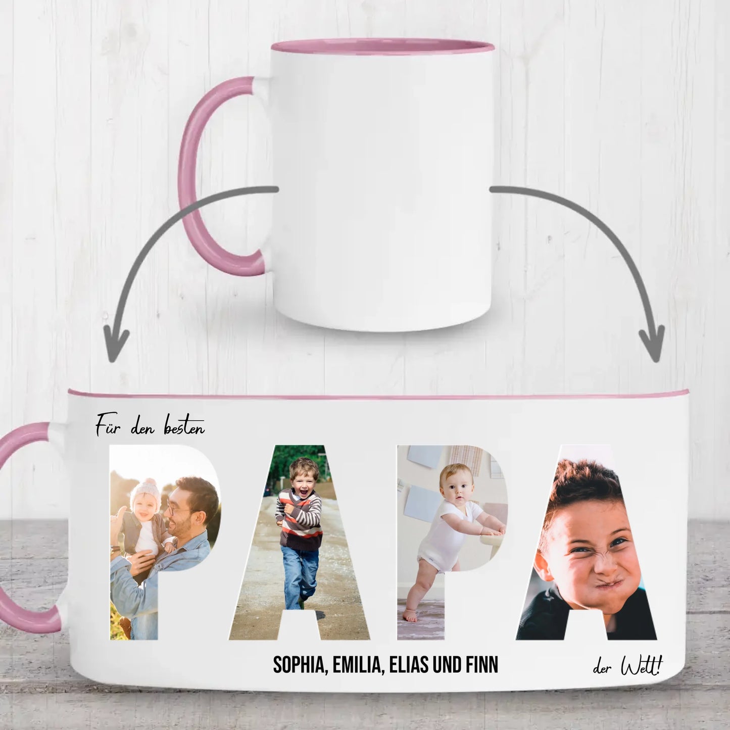 Mug pink whole printarea