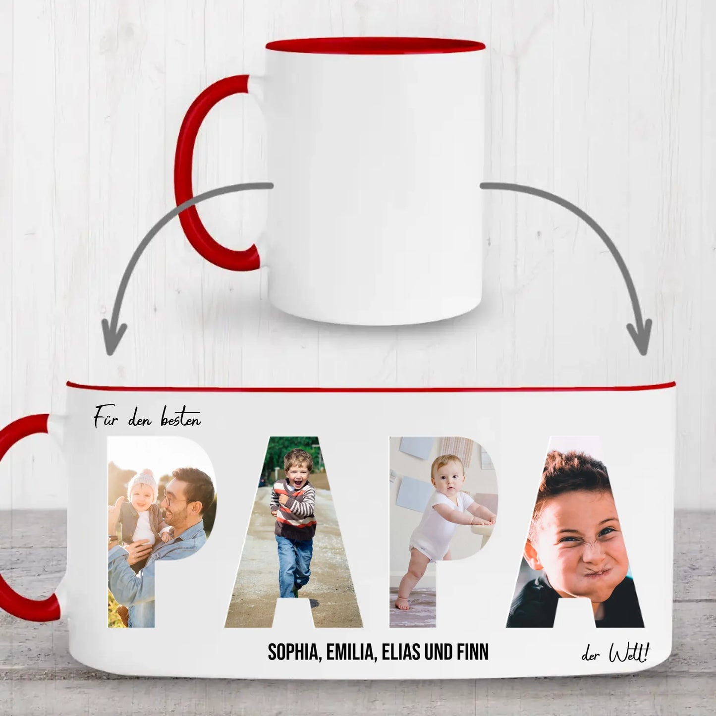 Mug red whole printarea