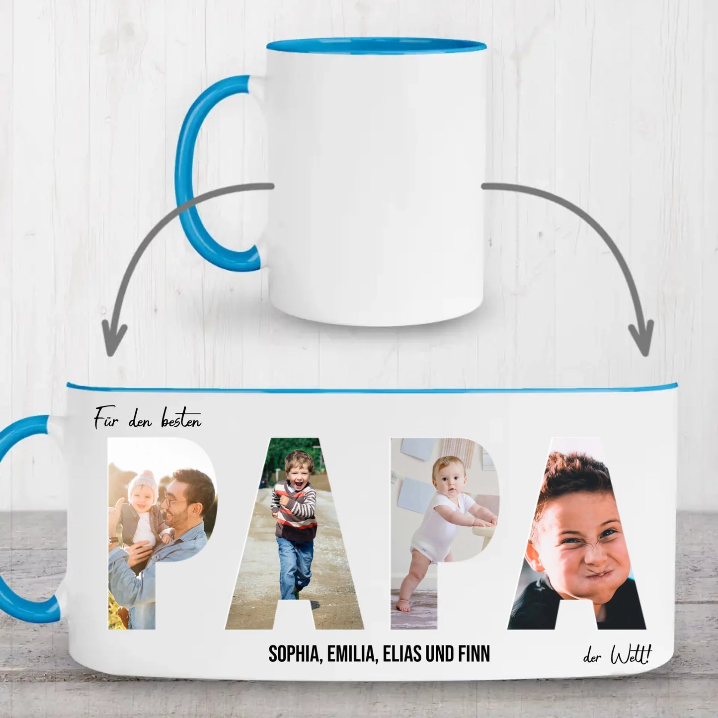 Mug blue whole printarea
