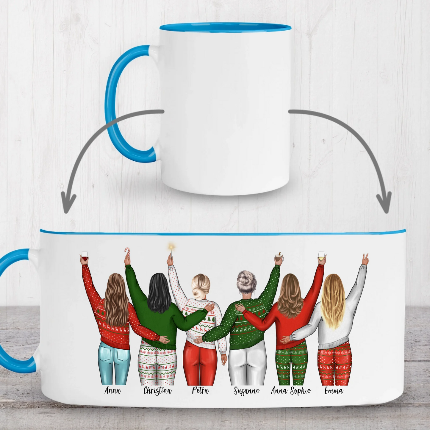 Mug blue whole printarea