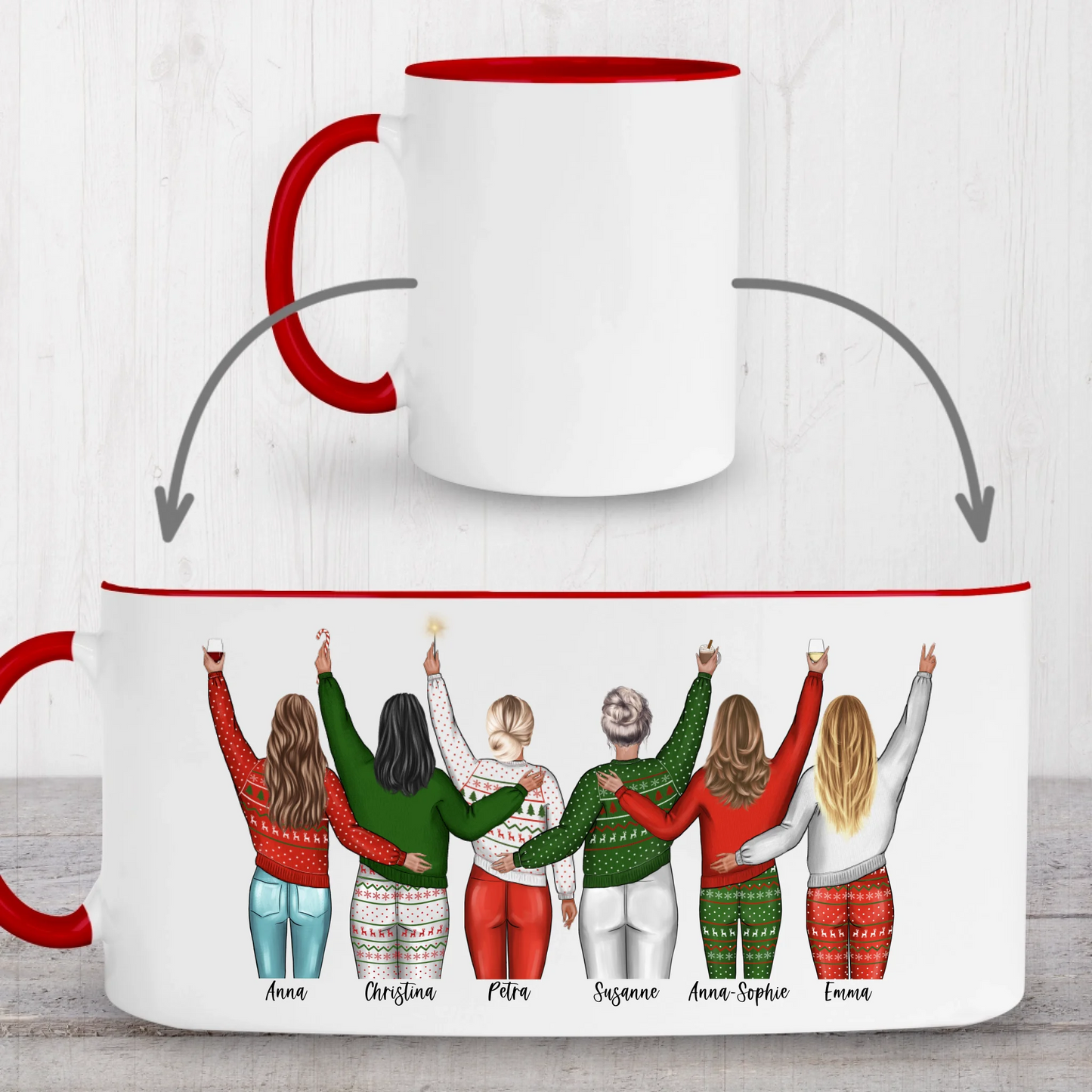 Mug red whole printarea