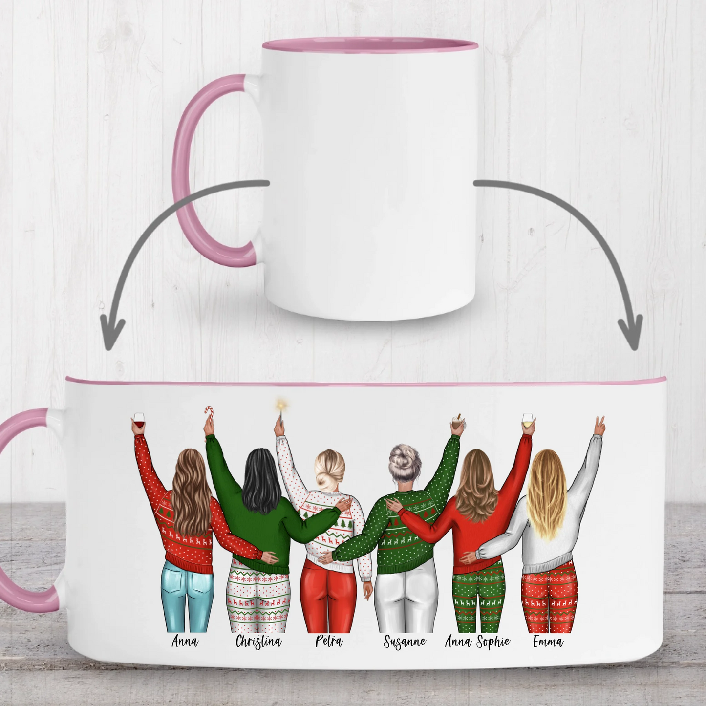 Mug pink whole printarea