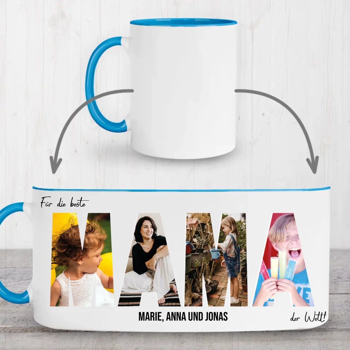 Mug blue whole printarea