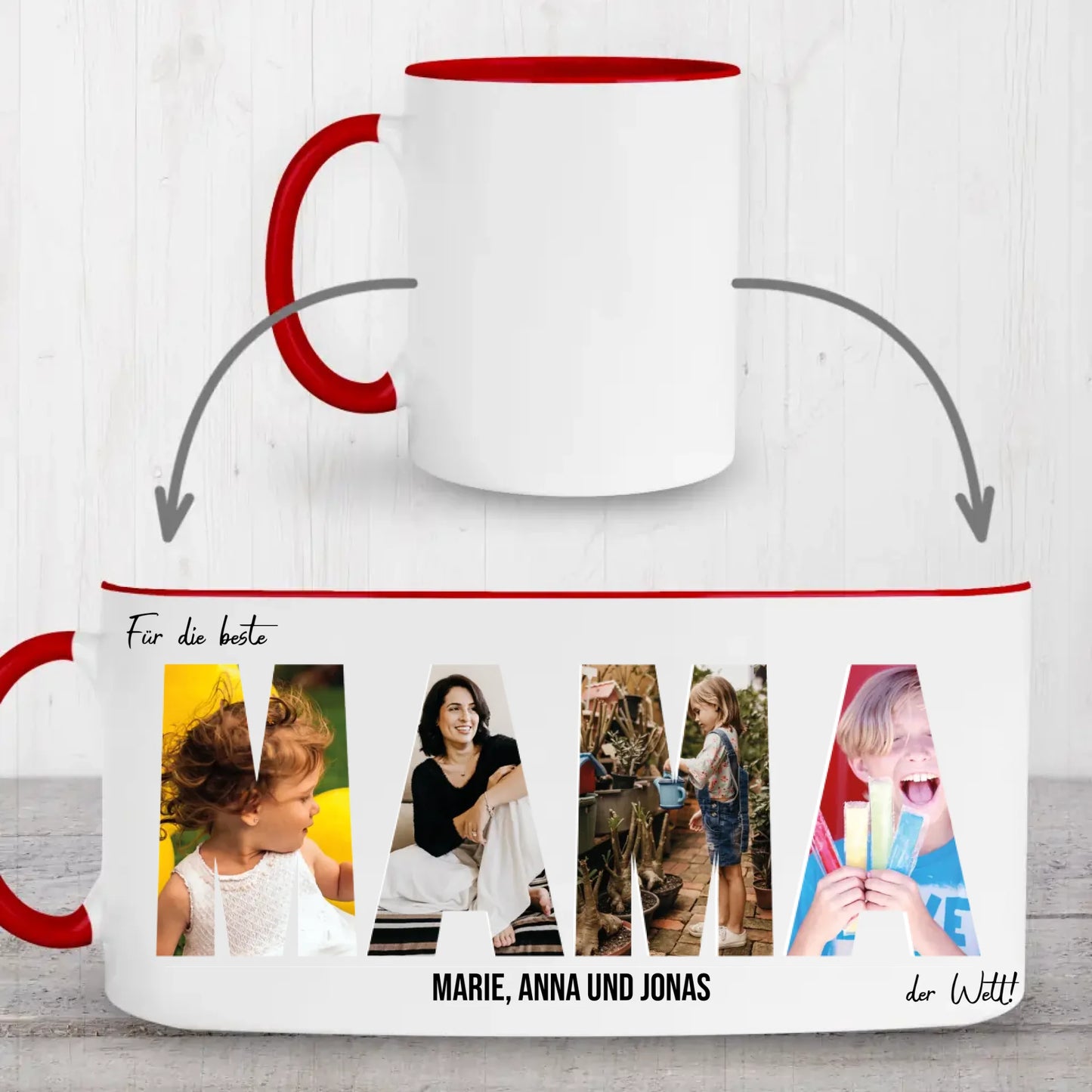Mug red whole printarea