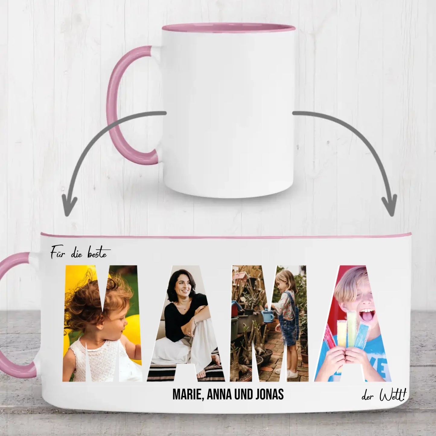 Mug pink whole printarea