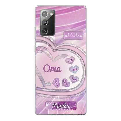 Glitzerherzen - Personalisierte Handyhülle