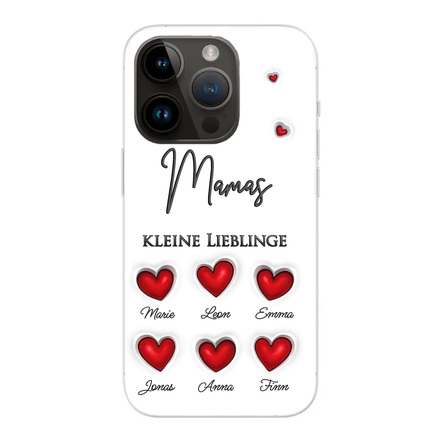 Kleine Lieblinge (Herzen) - Personalisierte Handyhülle