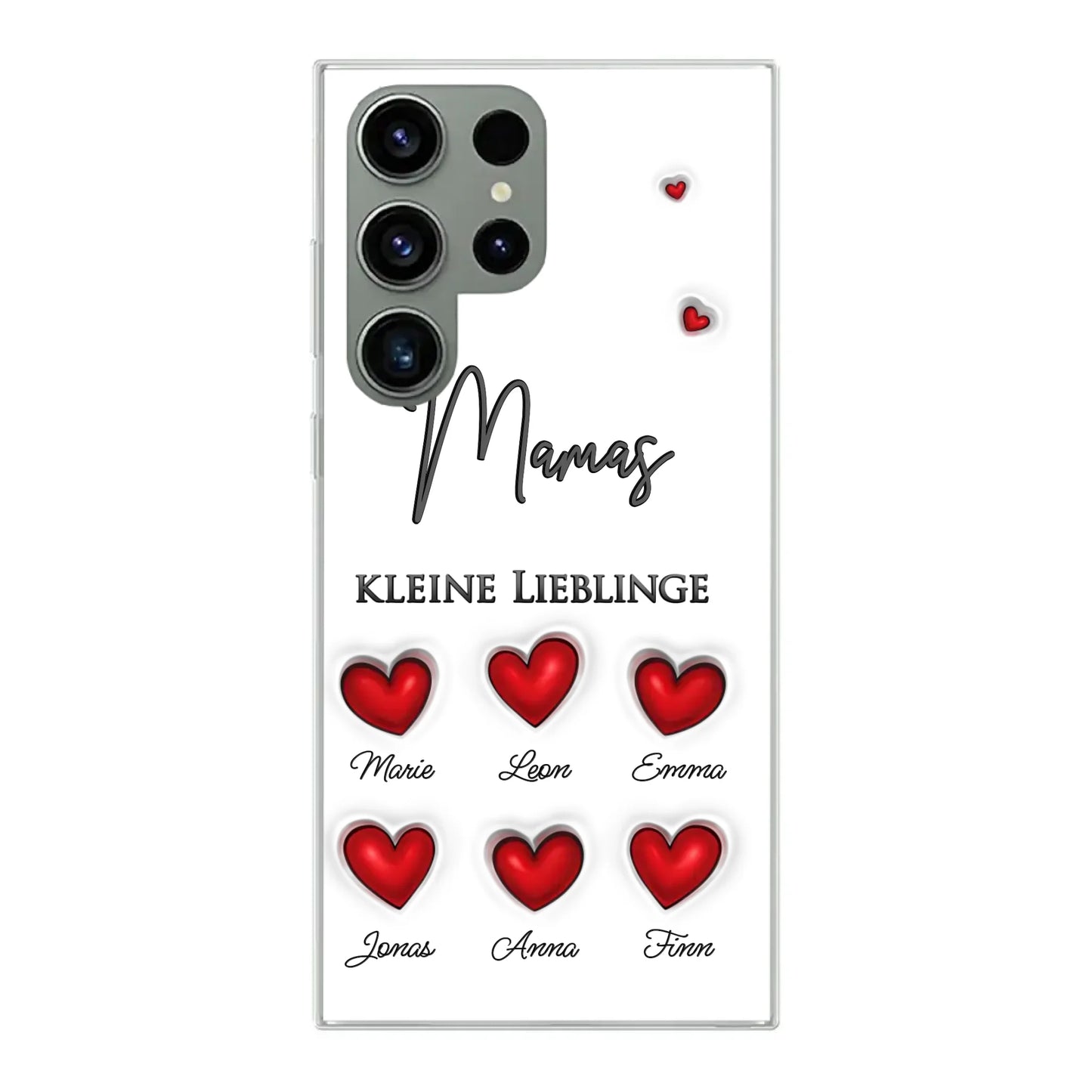 Kleine Lieblinge (Herzen) - Personalisierte Handyhülle