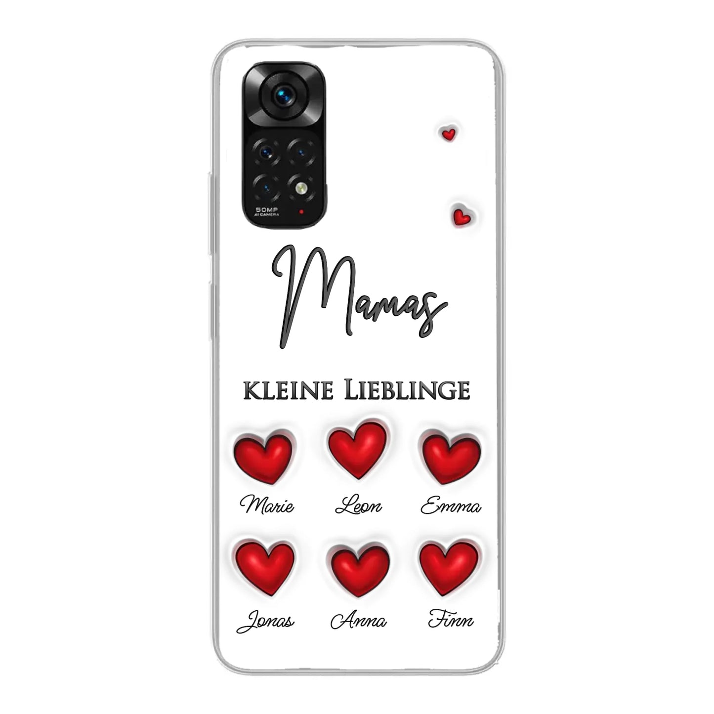 Kleine Lieblinge (Herzen) - Personalisierte Handyhülle